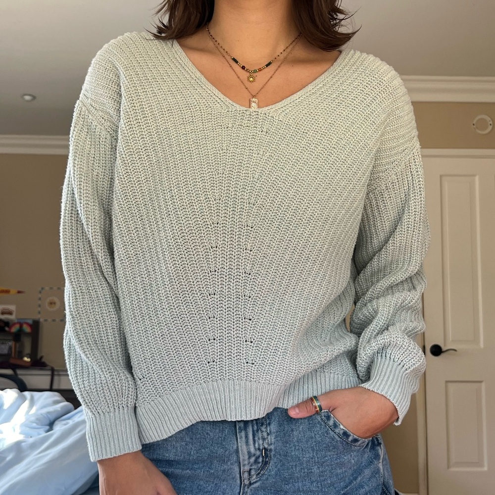 Blue Knit Sweater